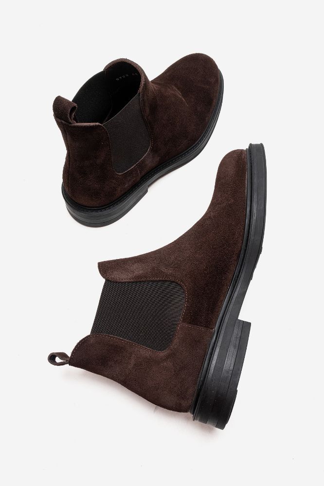 erkek-deri-lastikli-bot-KAHVE SUET-GLR9723-0103973_0